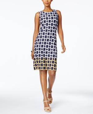 Charter Club Petite Chain-print Sheath Dress, Only At Macy's