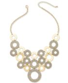 Thalia Sodi Gold-tone Crystal Pave Circle Statement Necklace, Only At Macy's