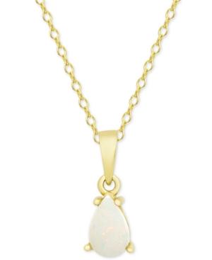 Opal 18 Pendant Necklace (1/2 Ct. T.w.) In 18k Gold-plated Sterling Silver