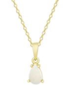 Opal 18 Pendant Necklace (1/2 Ct. T.w.) In 18k Gold-plated Sterling Silver