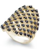 Inc International Concepts Gold-tone Jet Pave Ring, Only At Macy's