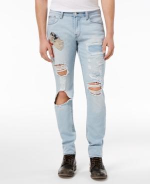 Guess Men's Slim-fit Tapered Deconstructed Jeans