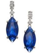 Danori Silver-tone Marquise Stone & Crystal Drop Earrings, Created For Macy's