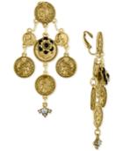 Rachel Rachel Roy Gold-tone Coin Chandelier Clip-on Earrings