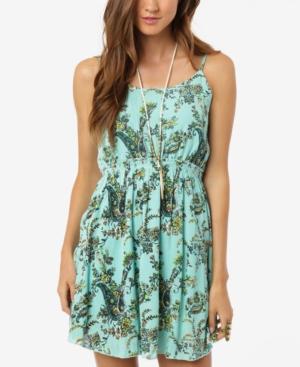 O'neill Juniors' Erica Printed Open-back Fit & Flare Dress