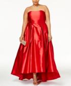 Betsy & Adam Plus Size High-low Gown