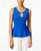 Inc International Concepts Sleeveless Hardware Peplum Top, Only At Macy's