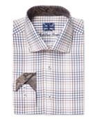 Michelsons Of London Men's Slim-fit Plaid Dress Shirt