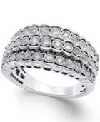 Multi-row Diamond Ring In Sterling Silver (1/2 Ct. T.w.)