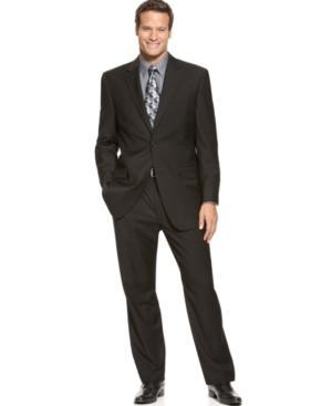 Izod Suit Two-button Black Solid