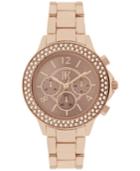 Inc International Concepts Women's Chronograph Gold-tone/rose Gold-tone Bracelet Watch 36mm In023rg, Created For Macy's