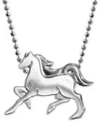 Little Horse Zodiac Pendant Necklace In Sterling Silver