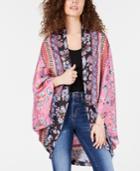 Stella + Ginger Cotton Printed Kimono Cape
