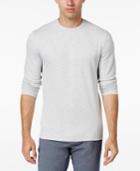 Tasso Elba Men's Big And Tall Performance Uv Protection Space-dye Long-sleeve T-shirt