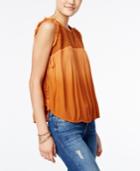 American Rag Embroidered Dip-dyed Tassel Top, Only At Macy's