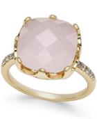 Charter Club Pave & Pink Stone Ring, Only At Macy's