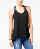 American Rag Juniors' Crocheted-back High-low Tank Top, Only At Macy's