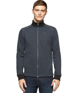 Calvin Klein Jeans Melange Fleece Full-zip Mock-collar Jacket