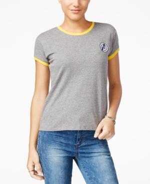 Mighty Fine Juniors' Marvel The Avengers Patch Graphic T-shirt