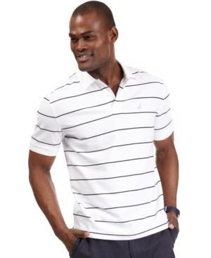 Nautica Core Striped Performance Deck Polo