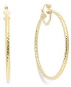 Sis By Simone I Smith Twisted Large Hoop Earrings In 14k Gold Vermeil Over Sterling Silver