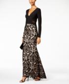 Xscape Petite Embroidered Lace Gown