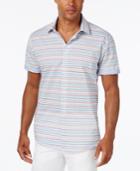 Tallia Men's Horizontal Striped Short-sleeve Shirt