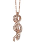 Le Vian Vanilla Diamond Swirl Pendant Necklace (1-1/10 Ct. T.w.) In 14k Rose Gold