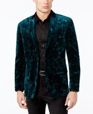Inc International Concepts Men's Slim-fit Crushed Velvet Blazer, Created For Macy's