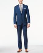 Kenneth Cole Reaction Midnight Blue Sharkskin Slim-fit Suit