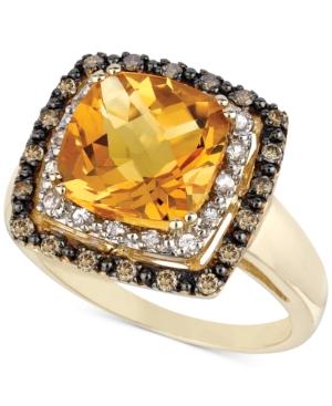 Le Vian Citrine (3-5/8 Ct. T.w.), White Sapphire (1/6 Ct. T.w.) And Diamond (1/5 Ct. T.w.) Ring In 14k Gold