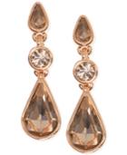 Givenchy Rose-gold Triple Rear Drop Earrings
