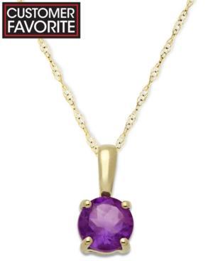 Amethyst Pendant Necklace In 14k Gold (5/8 Ct. T.w.)
