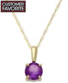 Amethyst Pendant Necklace In 14k Gold (5/8 Ct. T.w.)