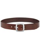 Calvin Klein Leather Plus-size Pant Belt With Centerbar Buckle