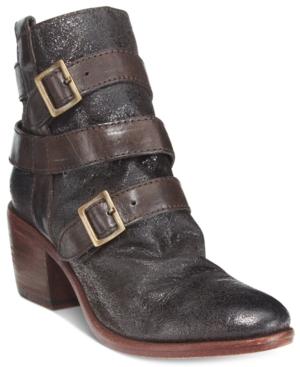 Kelsi Dagger Brooklyn Grand Buckle Block-heel Booties Women's Shoes