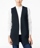 Charter Club Open-front Sweater Vest, Only At Macy's