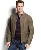 Kenneth Cole Faux-leather Moto Jacket