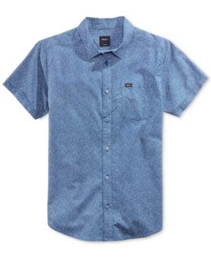 Rvca Men's Speckle-print Cotton Shirt