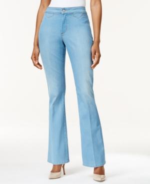 Nydj Petite Farrah Flare-leg Palm Bay Wash Jeans