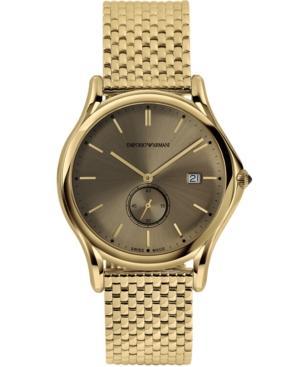 Emporio Armani Men's Swiss Gold Ion-plated Stainless Steel Bracelet Watch 40mm Ars1008