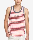 Denim & Supply Ralph Lauren Men's Stripe Graphic-print Logo Cotton Tank