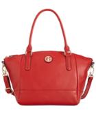 Giani Bernini Pebble Leather Fan Tote, Only At Macy's