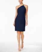 Calvin Klein Open-back One-shoulder Crepe Dress