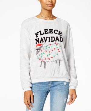 Hybrid Juniors' Fleece Navidad Cozy Sweatshirt