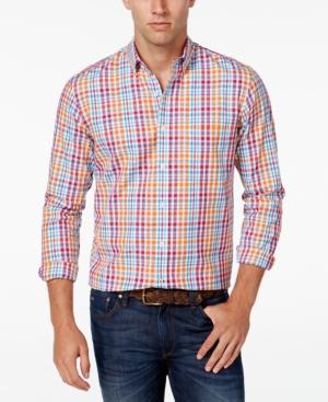Club Room Men's Big And Tall Multi-check Long-sleeve Shirt