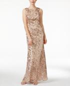 Vince Camuto Sleeveless Sequined Gown
