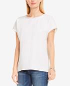 Two By Vince Camuto Cotton Frayed-trim Top