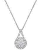 Diamond Pendant 18 Necklace (1/2 Ct. T.w.) In Sterling Silver