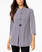 Jm Collection Printed Three-button Jacket, Created For Macy's